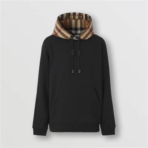 burberry brown hoodie|burberry black sweatshirt with check.